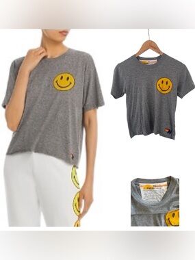 Aviator Nation Smiley Boyfriend Tee
